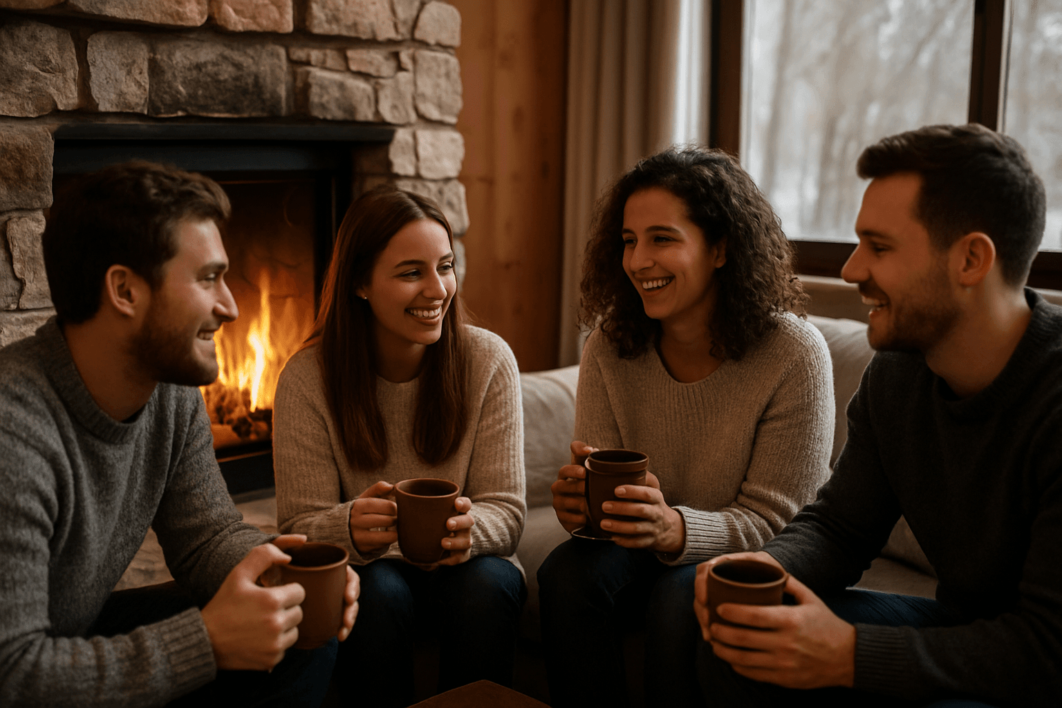 Groepsaccommodatie met open haard: gezelligheid in de winter